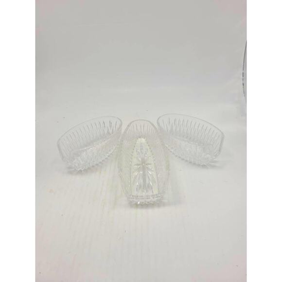 Vintage Princess House Highlights Crystal Spoon Holder, Crystal Knife Holder, - Picture 5 of 5